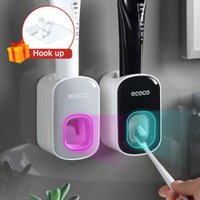 Load image into Gallery viewer, Automatic Toothpaste Dispenser Squeezers Toothpaste Tooth Dust-proof Toothbrush Holder Wall Mount Stand Bathroom Accessories Set   Estimated Delivery Time  8-15 Days