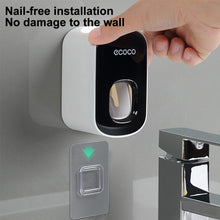 Load image into Gallery viewer, Automatic Toothpaste Dispenser Squeezers Toothpaste Tooth Dust-proof Toothbrush Holder Wall Mount Stand Bathroom Accessories Set   Estimated Delivery Time  8-15 Days