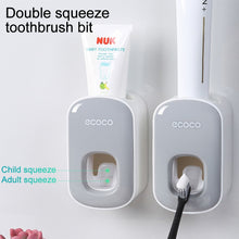 Load image into Gallery viewer, Automatic Toothpaste Dispenser Squeezers Toothpaste Tooth Dust-proof Toothbrush Holder Wall Mount Stand Bathroom Accessories Set   Estimated Delivery Time  8-15 Days