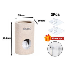 Load image into Gallery viewer, Automatic Toothpaste Dispenser Squeezers Toothpaste Tooth Dust-proof Toothbrush Holder Wall Mount Stand Bathroom Accessories Set   Estimated Delivery Time  8-15 Days