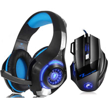Load image into Gallery viewer, Kotion - Stereo Gaming Headset for Xbox One PS4 PC Surround Sound Over-Ear Headphones + 7 Button 3200DPI Pro Gaming Mouse