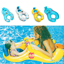 Load image into Gallery viewer, Mother Baby Swim Shade Float Circle Ring Kids Seat Parent-child Swimming Pool Accessories Baby Neck Float Inflatable Swim Ring