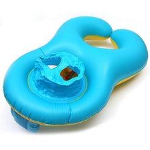 Load image into Gallery viewer, Mother Baby Swim Shade Float Circle Ring Kids Seat Parent-child Swimming Pool Accessories Baby Neck Float Inflatable Swim Ring