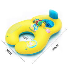 Load image into Gallery viewer, Mother Baby Swim Shade Float Circle Ring Kids Seat Parent-child Swimming Pool Accessories Baby Neck Float Inflatable Swim Ring