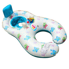 Load image into Gallery viewer, Mother Baby Swim Shade Float Circle Ring Kids Seat Parent-child Swimming Pool Accessories Baby Neck Float Inflatable Swim Ring