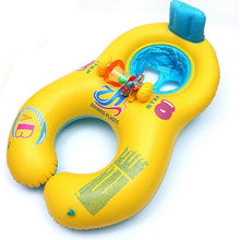 Load image into Gallery viewer, Mother Baby Swim Shade Float Circle Ring Kids Seat Parent-child Swimming Pool Accessories Baby Neck Float Inflatable Swim Ring
