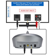 Load image into Gallery viewer, Zanchie Wireless Headphones for TV Watching with RF Transmitter 330ft Range-Digital OPTICAL RCA AUX,10Hrs Battery,No Audio Delay