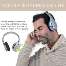 Load image into Gallery viewer, Zanchie Wireless Headphones for TV Watching with RF Transmitter 330ft Range-Digital OPTICAL RCA AUX,10Hrs Battery,No Audio Delay