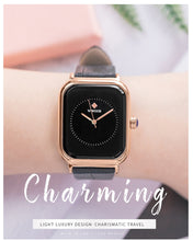 Load image into Gallery viewer, WWOOR 2020 Women Watches Top Brand Luxury Women Quartz Wristwatch Fashion Elegant Black Leather Watch For Women relogio feminino