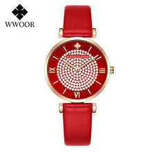 Load image into Gallery viewer, WWOOR Famous Brand Watch For Women Top Luxury Rose Gold Women Bracelet Watch Ladies Fashion Dress Quartz Wrist Watch reloj mujer