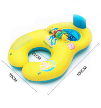 Load image into Gallery viewer, Mother Baby Swim Shade Float Circle Ring Kids Seat Parent-child Swimming Pool Accessories Baby Neck Float Inflatable Swim Ring