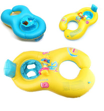 Load image into Gallery viewer, Mother Baby Swim Shade Float Circle Ring Kids Seat Parent-child Swimming Pool Accessories Baby Neck Float Inflatable Swim Ring