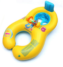Load image into Gallery viewer, Mother Baby Swim Shade Float Circle Ring Kids Seat Parent-child Swimming Pool Accessories Baby Neck Float Inflatable Swim Ring