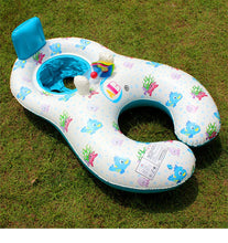 Load image into Gallery viewer, Mother Baby Swim Shade Float Circle Ring Kids Seat Parent-child Swimming Pool Accessories Baby Neck Float Inflatable Swim Ring