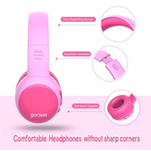 Load image into Gallery viewer, Gorsun Bluetooth Kids Headphones with 85dB Limited Volume, Wireless Bluetooth Headphones, Foldable Stereo Over-Ear Kids Headsets