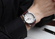 Load image into Gallery viewer, WWOOR Leather Men's Watch Top Brand Luxury Date Waterproof Watches Mens 2020 Casual Quartz Wrist Watch For Men Relogio Masculino