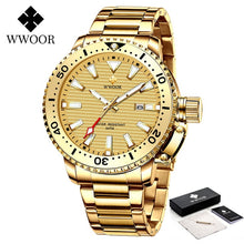Load image into Gallery viewer, WWOOR New Quartz Wrist Watch Full Steel Luxury Watches for Mens(Waterproof)UK Delivery 2-3 Weeks