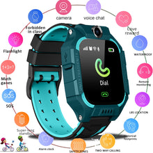 Lade das Bild in den Galerie-Viewer, Kids Smart Watch Phone Call Kids Watches boys Voice Chat girls SOS Dual Camera LEMFO Q19 Children's Gift For IOS Android UK Delivery 2-3 Weeks