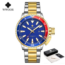 Load image into Gallery viewer, WWOOR New Quartz Wrist Watch Full Steel Luxury Watches for Mens(Waterproof)UK Delivery 2-3 Weeks