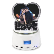 Load image into Gallery viewer, Night light with Bluetooth, Rotating Crystal photo with music player