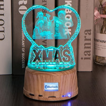 Load image into Gallery viewer, Night light with Bluetooth, Rotating Crystal photo with music player