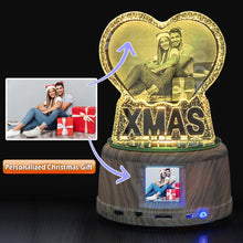 Load image into Gallery viewer, night light with Bluetooth, Rotating Crystal Pictured with music player