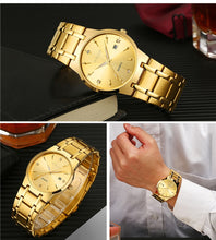 Load image into Gallery viewer, 2020 WWOOR Diamond Watches Mens Top Brand Luxury Gold Black Date Quartz Watch For Men Fashion Dress Wrist Watches relojes hombre