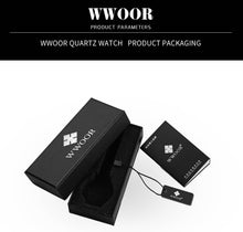 Load image into Gallery viewer, 2020 WWOOR Diamond Watches Mens Top Brand Luxury Gold Black Date Quartz Watch For Men Fashion Dress Wrist Watches relojes hombre