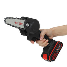 Charger l'image dans la galerie, 1080W 4 Inch 88V Mini Electric Chain Saw With 2PC Battery Woodworking Pruning One-handed Garden Tool Rechargeable EU Plug