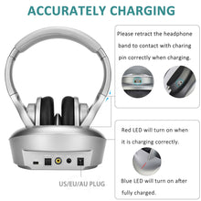 Load image into Gallery viewer, Zanchie Wireless Headphones for TV Watching with RF Transmitter 330ft Range-Digital OPTICAL RCA AUX,10Hrs Battery,No Audio Delay