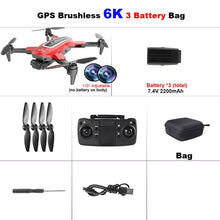 Lade das Bild in den Galerie-Viewer, FEMA S4 Camera Drone GPS 4K Professional pro 6K HD 5G FPV Long Distance Brushless RC Quadcopter Dron PK L900 SG108