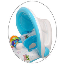 Load image into Gallery viewer, OLOEY Baby 3-6Y Kids Summer Swimming Pool Accessories Sunscreen Inflatable Portable Swim Seat Float Fun Pool Ring Swim Seat Boat