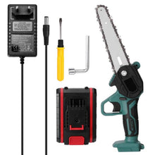 Load image into Gallery viewer, EU US UK 550W 6 Inch Mini Electric Chain Saw With Battery Rechargeable (10-15 days delivery)