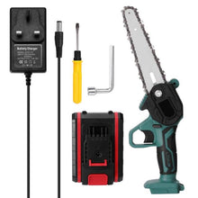 Load image into Gallery viewer, EU US UK 550W 6 Inch Mini Electric Chain Saw With Battery Rechargeable (10-15 days delivery)