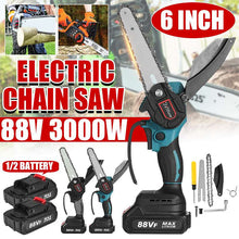 Load image into Gallery viewer, 6 Inch 88V 3000W  Electric ChainSaw (10-15 day delivery)