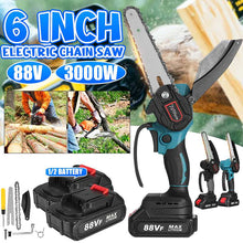Load image into Gallery viewer, 6 Inch 88V 3000W  Electric ChainSaw (10-15 day delivery)