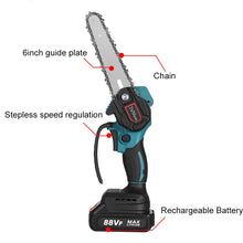 Load image into Gallery viewer, 6 Inch 88V 3000W  Electric ChainSaw (10-15 day delivery)