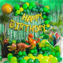Загрузить изображение в средство просмотра галереи, 97pcs Dinosaur Birthday Party Decoration Balloons Arch Garland Kit Happy Birthday Balloons foil Curtains dino Themed Party Favor