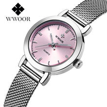 Load image into Gallery viewer, WWOOR Famous Brand Watch For Women Top Luxury Rose Gold Women Bracelet Watch Ladies Fashion Dress Quartz Wrist Watch reloj mujer

