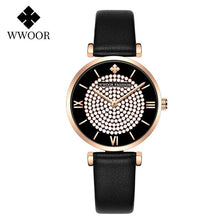 Load image into Gallery viewer, WWOOR Famous Brand Watch For Women Top Luxury Rose Gold Women Bracelet Watch Ladies Fashion Dress Quartz Wrist Watch reloj mujer
