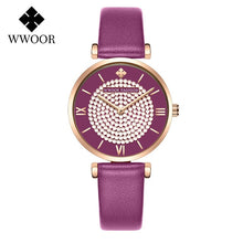 Load image into Gallery viewer, WWOOR Famous Brand Watch For Women Top Luxury Rose Gold Women Bracelet Watch Ladies Fashion Dress Quartz Wrist Watch reloj mujer
