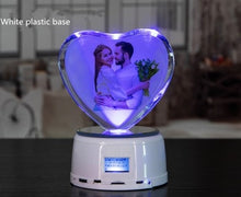 Load image into Gallery viewer, Night light with Bluetooth, Rotating Crystal photo with music player

